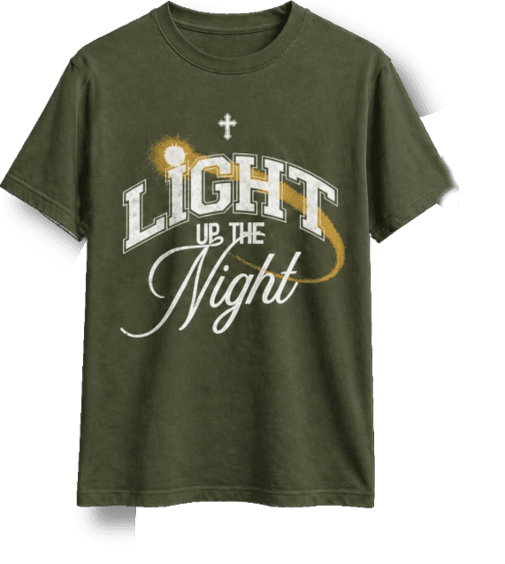 Light Up The Night Foundation T-shirt in Sea Green